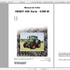 Fendt Tractor 400 Vario Com3 VIN 400 404 Diagram Operation Manual Workshop Manual ES 3