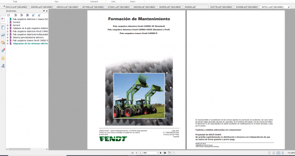 Fendt Tractor 500 Vario S4 VIN 435 438 Diagram Operation Manual Workshop Manual ES 1