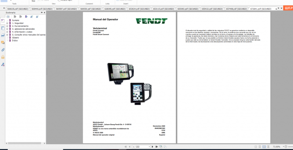 Fendt Tractor 500 Vario S4 VIN 435 438 Diagram Operation Manual Workshop Manual ES 8