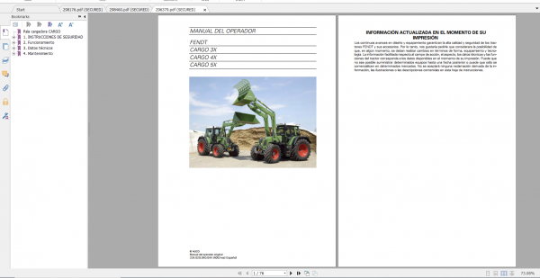 Fendt Tractor 500 Vario Scr 3b VIN 413 416 Diagram Operator Workshop Manual ES 14