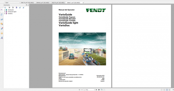 Fendt Tractor 500 Vario Scr 3b VIN 413 416 Diagram Operator Workshop Manual ES 16