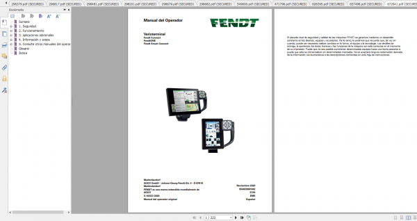 Fendt Tractor 500 Vario Scr 3b VIN 413 416 Diagram Operator Workshop Manual ES 9