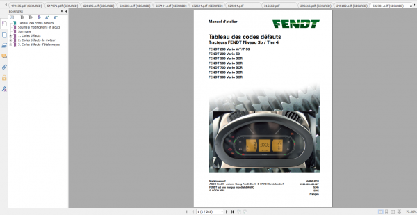 Fendt Tractor 500 Vario Scr 3b VIN 413 416 Diagram Operator Workshop Manual FR 2