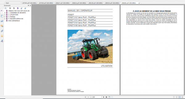Fendt Tractor 500 Vario Scr 3b VIN 413 416 Diagram Operator Workshop Manual FR 4