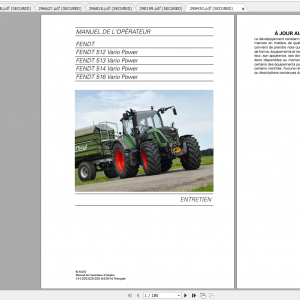 Fendt Tractor 500 Vario Scr 3b VIN 413 416 Diagram Operator Workshop Manual FR 5