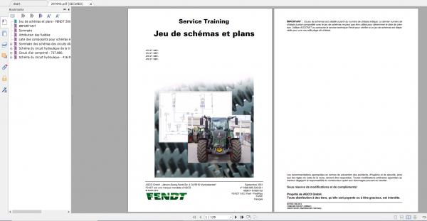 Fendt Tractor 500 Vario Scr 3b VIN 413 416 Diagram Operator Workshop Manual FR 8