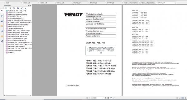 Fendt Tractor 700 Vario Com2 711 716 Diagram Operation Workshop Manual ES 4