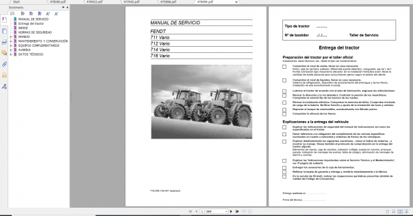 Fendt Tractor 700 Vario Com2 711 716 Diagram Operation Workshop Manual ES 7