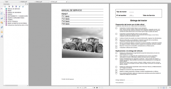 Fendt Tractor 700 Vario Com2 711 716 Diagram Operation Workshop Manual ES 8