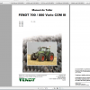 Fendt Tractor 700 Vario Com3 VIN 724 727 Diagram Operation Manual Workshop Manual ES 3