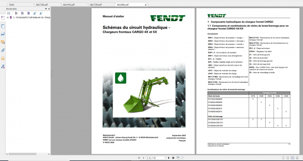 Fendt Tractor 700 Vario Gen6 VIN 760 765 Diagram Operation Workshop Manual FR 7