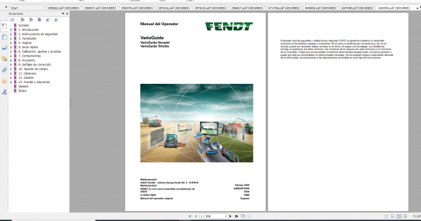 Fendt Tractor 700 Vario Scr 3b VIN 732 737 Diagram Operation Manual Workshop Manual ES 11