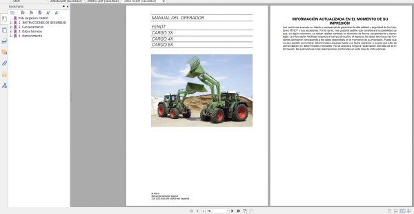 Fendt Tractor 700 Vario Scr 3b VIN 732 737 Diagram Operation Manual Workshop Manual ES 16