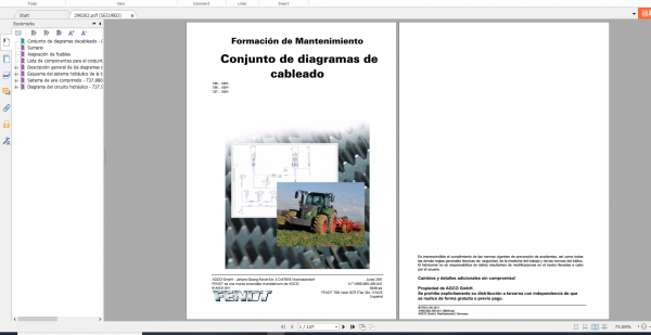 Fendt Tractor 700 Vario Scr 3b VIN 732 737 Diagram Operation Manual Workshop Manual ES 18