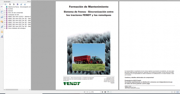 Fendt Tractor 700 Vario Scr 3b VIN 732 737 Diagram Operation Manual Workshop Manual ES 5