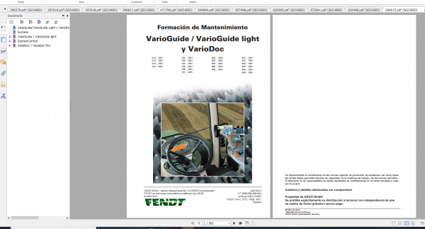 Fendt Tractor 700 Vario Scr 3b VIN 732 737 Diagram Operation Manual Workshop Manual ES 8