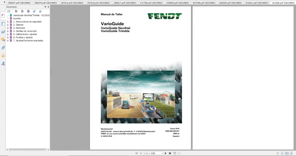 Fendt Tractor 700 Vario Scr 3b VIN 732 737 Diagram Operation Manual Workshop Manual ES 9