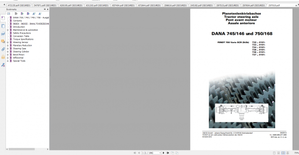 Fendt Tractor 700 Vario Scr 3b VIN 732 737 Diagram Operation Workshop Manual FR 5