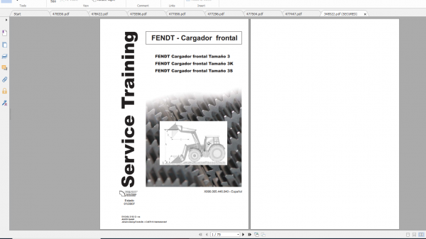 Fendt Tractor 800 Vario Com2 VIN 715 718 Diagram Operation Manual Workshop Manual ES 4