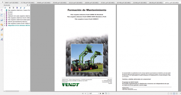 Fendt Tractor 800 Vario S4 VIN 839 842 Diagram Operation Manual Workshop Manual ES 4