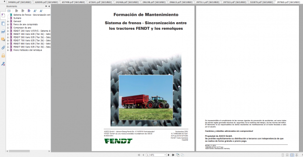 Fendt Tractor 800 Vario Scr3b VIN 832 836 Diagram Operation Manual Workshop Manual ES 2