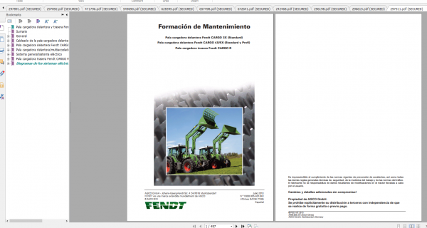 Fendt Tractor 800 Vario Scr3b VIN 832 836 Diagram Operation Manual Workshop Manual ES 5