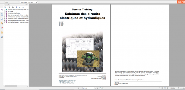 Fendt Tractor 800 Vario Scr3b VIN 832 836 Diagram Operation Workshop Manual FR 6