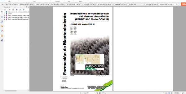 Fendt Tractor 900 Vario Com3 VIN 919 934 Diagram Operation Manual Workshop Manual ES 2