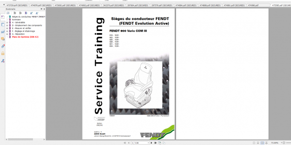 Fendt Tractor 900 Vario Com3 VIN 919 934 Diagram Operation Workshop Manual FR 1