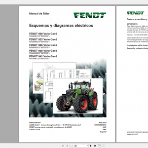 Fendt Tractor 900 Vario Gen6 VIN 957 961 Diagram Operation Manual Workshop Manual ES 7