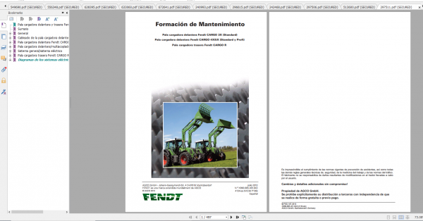 Fendt Tractor 900 Vario S4 VIN 950 954 Diagram Operation Manual Workshop Manual EN 2