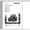 Fendt Tractor 900 Vario S4 VIN 950 954 Diagram Operation Workshop Manual FR 2