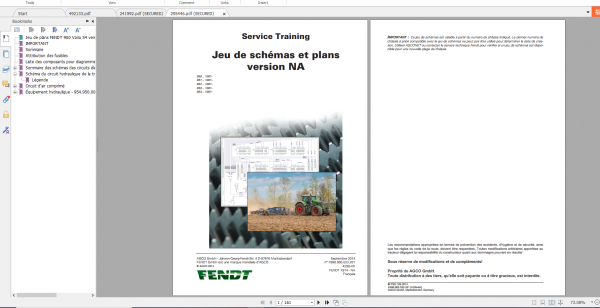Fendt Tractor 900 Vario S4 VIN 950 954 Diagram Operation Workshop Manual FR 8