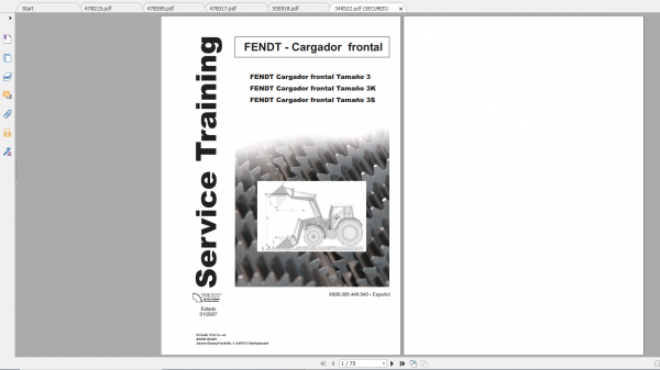 Fendt Tractor Famer 200 VIN 205 206 328 329 Operator Workshop Manual ES 7