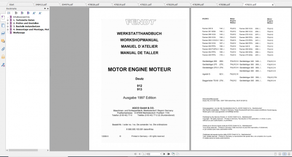 Fendt Tractor Famer 200 VIN 205 206 328 329 Workshop Manual FR 3