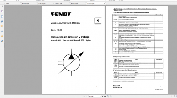 Fendt Tractor Farmer 300 Ls Lsa E VIN 307 312 Operation Manual Workshop Manual ES 1
