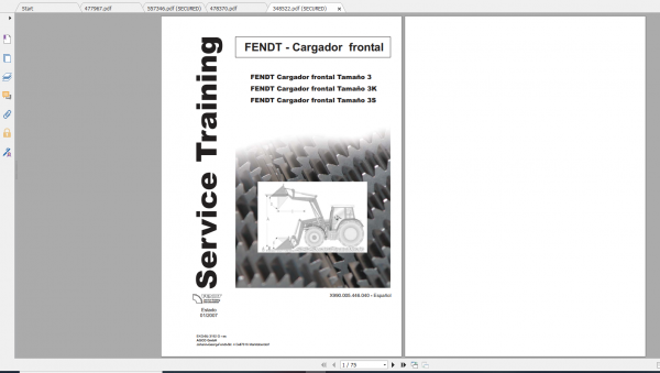 Fendt Tractor Farmer 300 Ls Lsa VIN 158 199 Operation Manual Workshop Manual ES 2