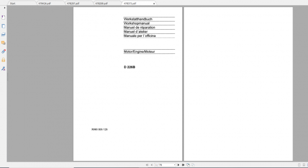 Fendt Tractor Favorit 600 Ls Lsa VIN 280 285 Operation Workshop Manual FR 4