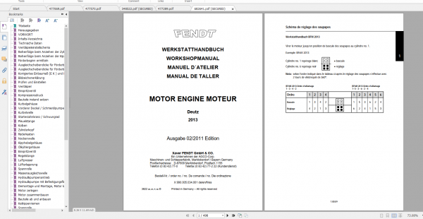 Fendt Tractor Favorit 700 Com1 711 716 Operation Manual Workshop Manual ES 1
