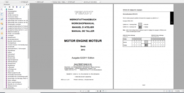 Fendt Tractor Favorit 700 Com1 711 716 Operation Workshop Manual FR 2