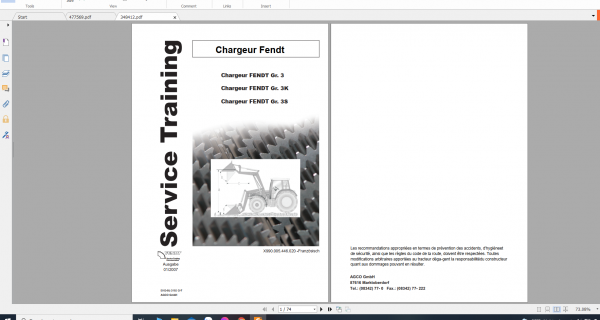 Fendt Tractor Favorit 700 Com1 711 716 Operation Workshop Manual FR 5