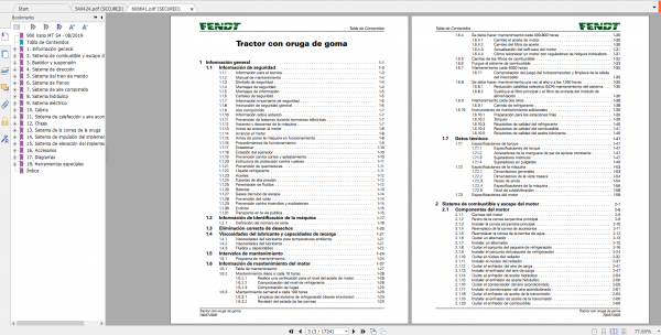 Fendt Tractor Fendt 900 Mt S4 Operation Manual Workshop Manual ES 2