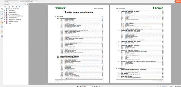 Fendt Tractor Fendt 900 Mt S4 Operation Manual Workshop Manual ES 4