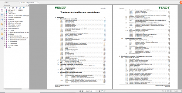 Fendt Tractor Fendt 900 Mt S4 Operation Workshop Manual FR 4