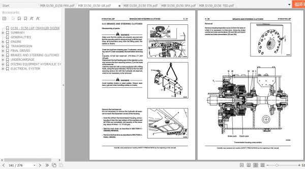 Fiat Hitachi Crawler Dozer D150 D150 LGP Workshop Manual EN FR IT ES DE PDF 3
