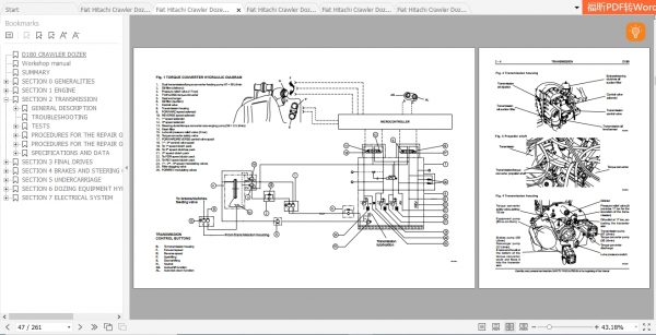 Fiat Hitachi Crawler Dozer D180 Workshop Manual EN FR IT ES DE PDF 3