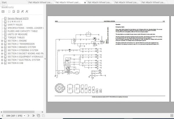 Fiat Hitachi Wheel Loader W270 EN FR IT ES DE Service Manual PDF 4