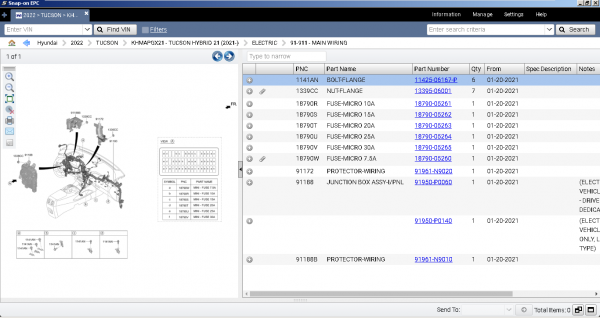HYUNDAI USA CANADA Snap On EPC 01.2021 Spare Parts Catalog 8