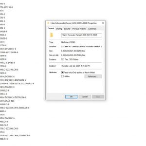 Hitachi Excavator Series 6 ZX6 2021 6.35GB Technical Manual Part Catalog Circuit Diagram DVD 1