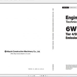 Hitachi Excavator Series 6 ZX6 2021 6.35GB Technical Manual Part Catalog Circuit Diagram DVD 3